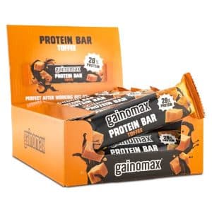 Gainomax Protein Bar, Toffee, 15-pack