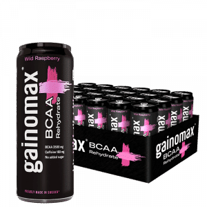 24 x Gainomax BCAA+Rehydrate 330 ml Raspberry