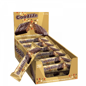 15 x Goodlife, 50 g, Chocolate Hazelnut Cream - Kort datum