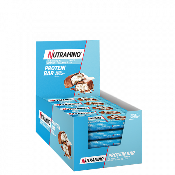 20 x Nutramino Proteinbar, 35 g, Sweet Coconut, kort datum