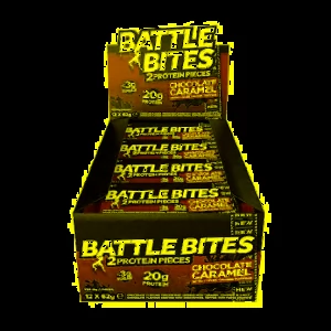 Battle Bites Protein Bars 12 x 62g - Chocolate Caramel